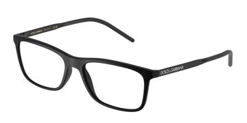 Black Dolce &amp; Gabbana eyeglasses with rectangular frames.