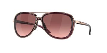 Stylish aviator sunglasses with gradient brown lenses and metallic frame.