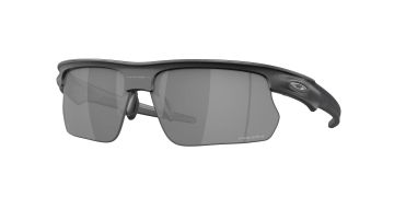 Black Oakley sports sunglasses with a sleek design.
