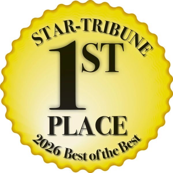Yellow badge for 1st place, Star-Tribune Best of the Best 2026.