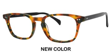 Tortoiseshell glasses with black arms.