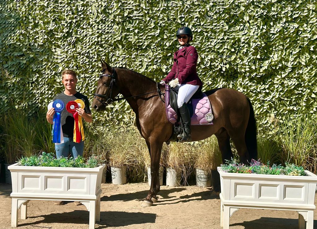 Ginger Bowles on her PRE gelding Orio