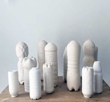 bottles made of plaster