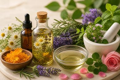 Botanical extracts and infused oils, natural plant extracts and herbal infused oils for skincare ben