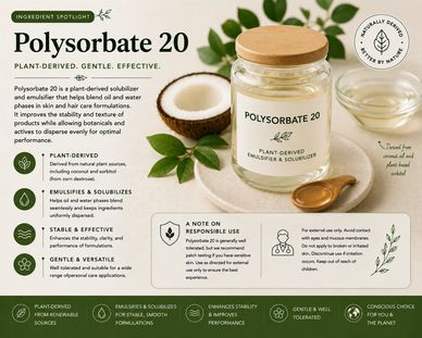 Polysorbate 20 liquid with botanical oils in skincare formulation 