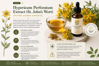 St. John's Wort extract with calming, uplifting benefits and natural support for emotional balance.
