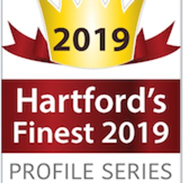 Hartford Current's "Hartford's Finest 2019" recipient award banner 