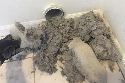 Dryer Vent Blocked with Lint
