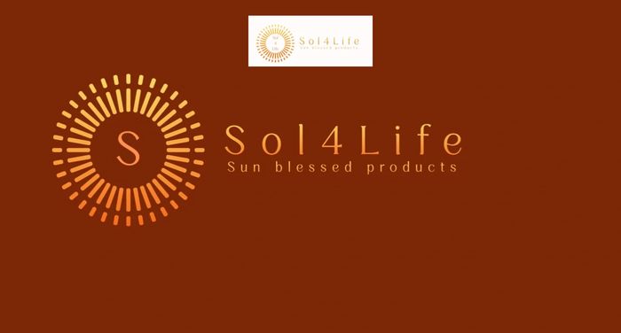 Sol4Life logo with sun-inspired design and tagline.