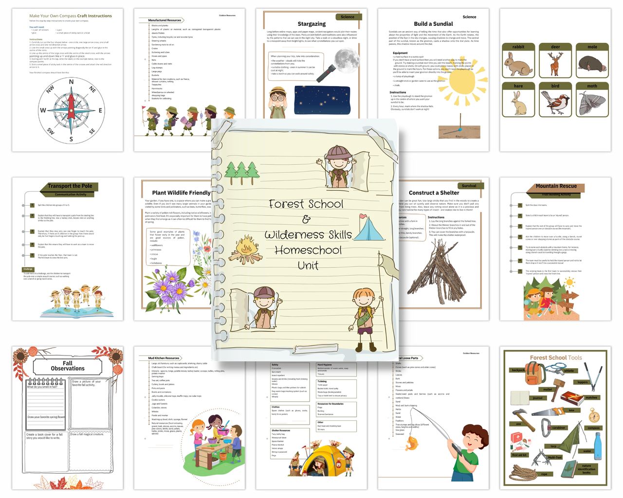 Forest School homeschool theme unit