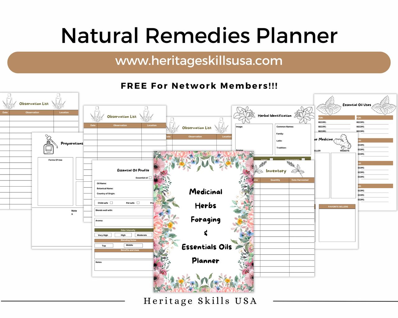 free natural remedies planner