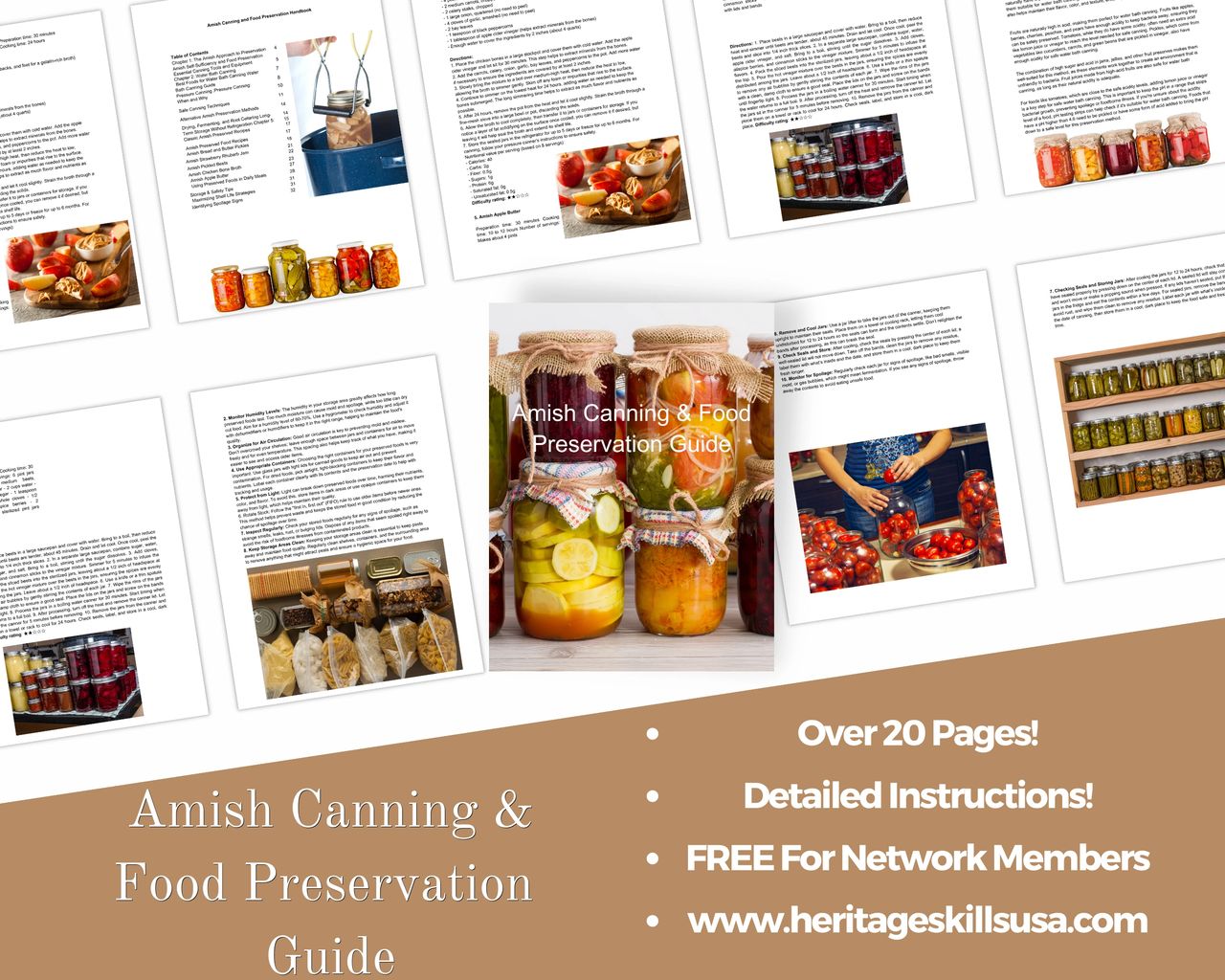 Amish canning and food preservation handbook