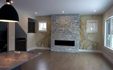 Custom mural, art wall, gold leaf, metallic plaster, art walls, gold finish