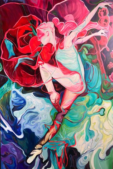 Art Calgary, Calgary artist, custom art, canvas painting, acrylic painting, dancer painting