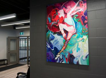 commissioned art, colourful art, art piece, canvas painting, dancer painting, acrylic painting, wall