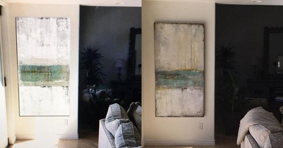 before and after, digital mock up, photo, origianl art, large canvas, palette painting, abstract art