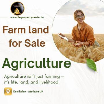 Farm land for sale in Kosi kalan, Mathura UP, ideal for agriculture and livelihood.