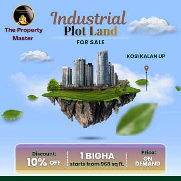 Industrial plot land for sale in Kosi Kalan UP with 10% discount and prices on demand.
