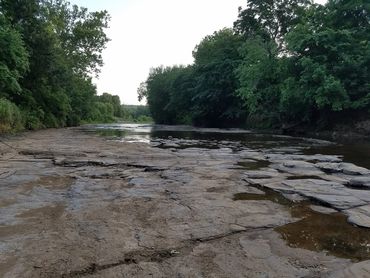 Limestone river bed