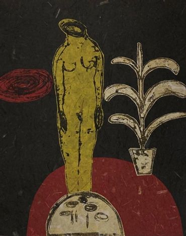 Yong Look Kim-Lambert, Printmaking, silkscreen and chine colle on have made paper, Serigraphie et ch