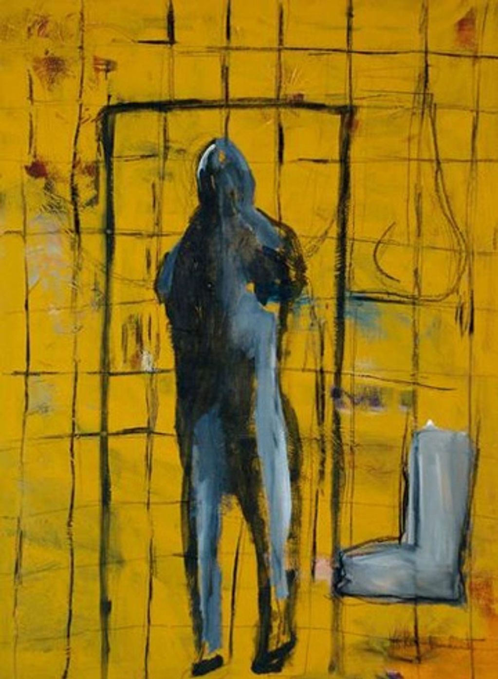 Yong Sook Kim-Lambert Contemporary Abstract figure painting Art contemporain Mixed media on paper 