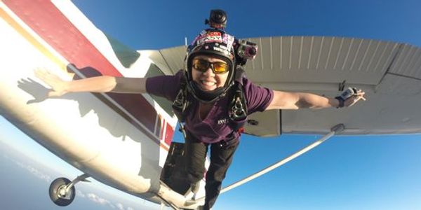 Jenny skydiving