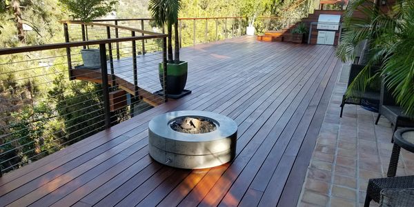 Backyard sitting area