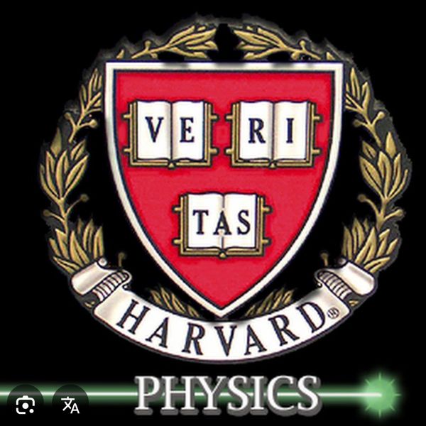 Harvard Physics logo with shield and books.