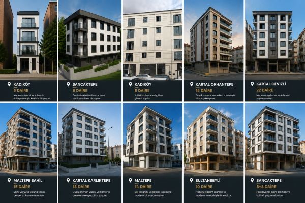 Kadıköy ve Kartal'da yeni modern daireler.