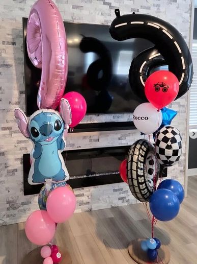 Globos temáticos para una fiesta infantil.