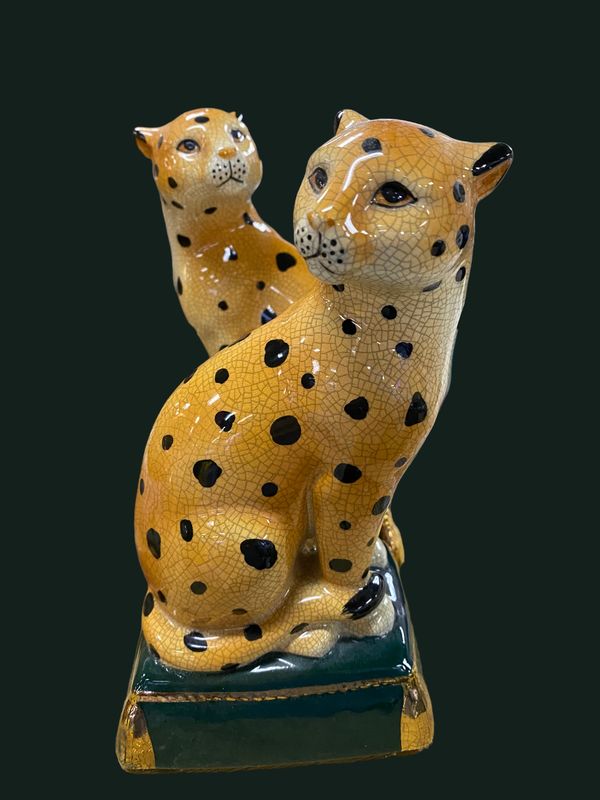 Aster' Small Classic Ceramic Leopard Statue Lamp – Dogwood Lifestyle