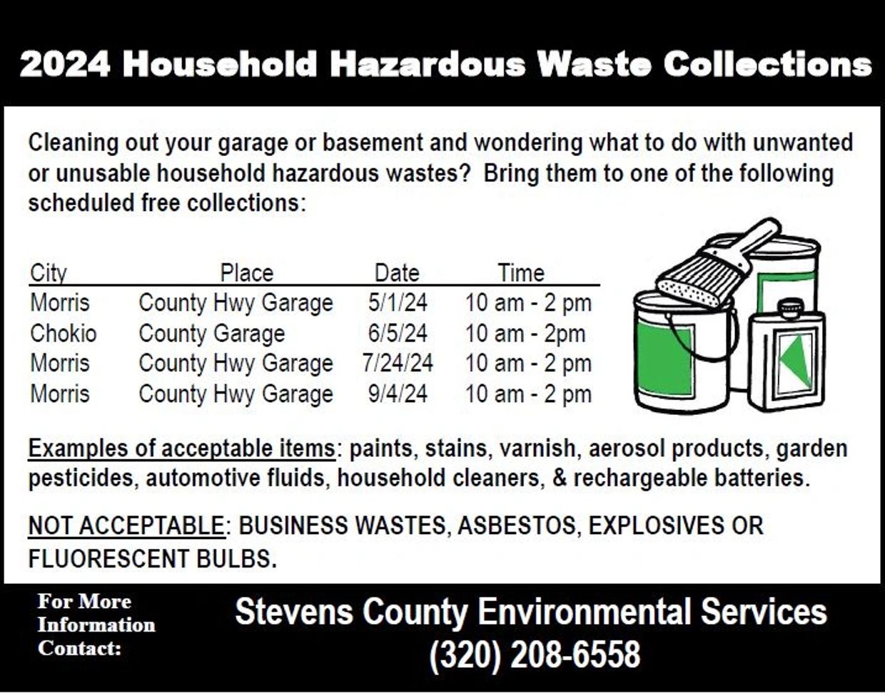 2024 Stevens County household hazardous waste collections