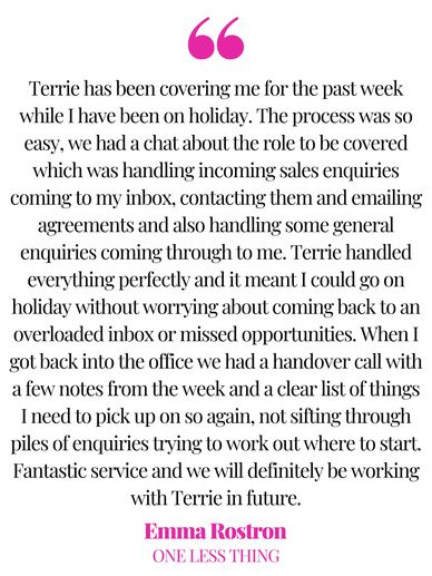 Testimonial for Terrie Etches - Virtual Assistant