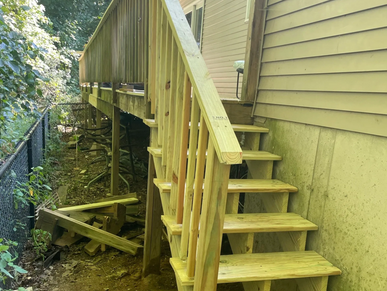 Deck stair and rail replacement 