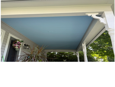 Porch ceiling and trim painting
