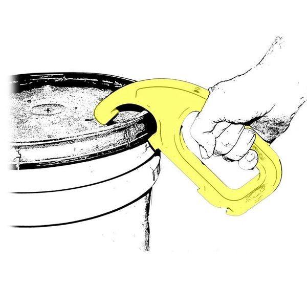 bucket opener, pale opener, bucket claw,
lid opener, bucket tool,