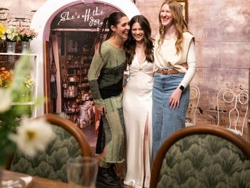 A bride-to-be and her bridesmaids celebrate at the Bridal Shower at the Ovid Inn Event Center