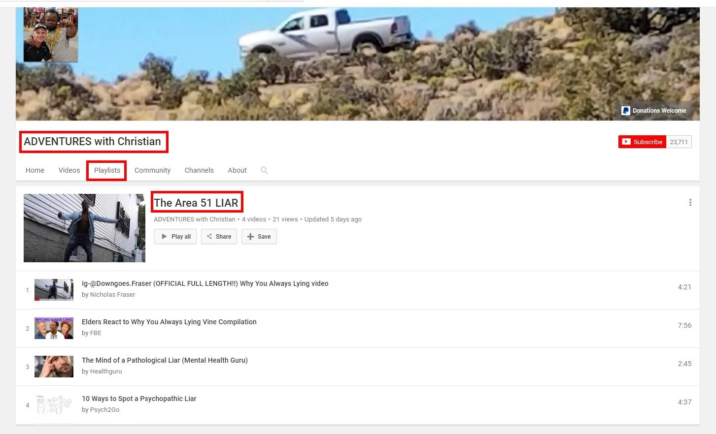 THE FAKE YOUTUBE ACCOUNTS