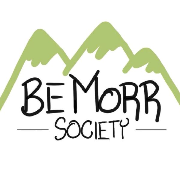 Logo with green mountains and text 'BEMORR SOCIETY'.