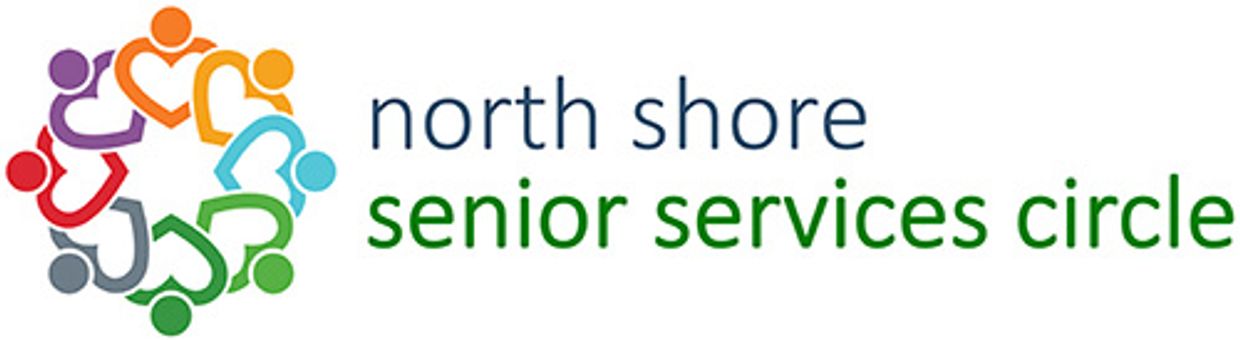 Logo of North Shore Senior Services Circle with colorful interconnected figures.