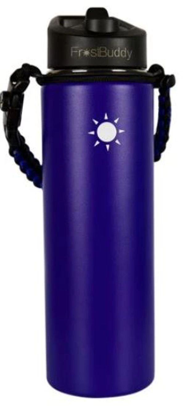Frost Buddy 24oz Buddy Water Bottle with Straw, Lid & Paracord Handle