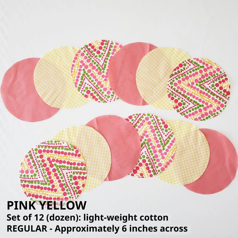 Bright Jar Topper Sets - Dozen (12) Fabric Circles