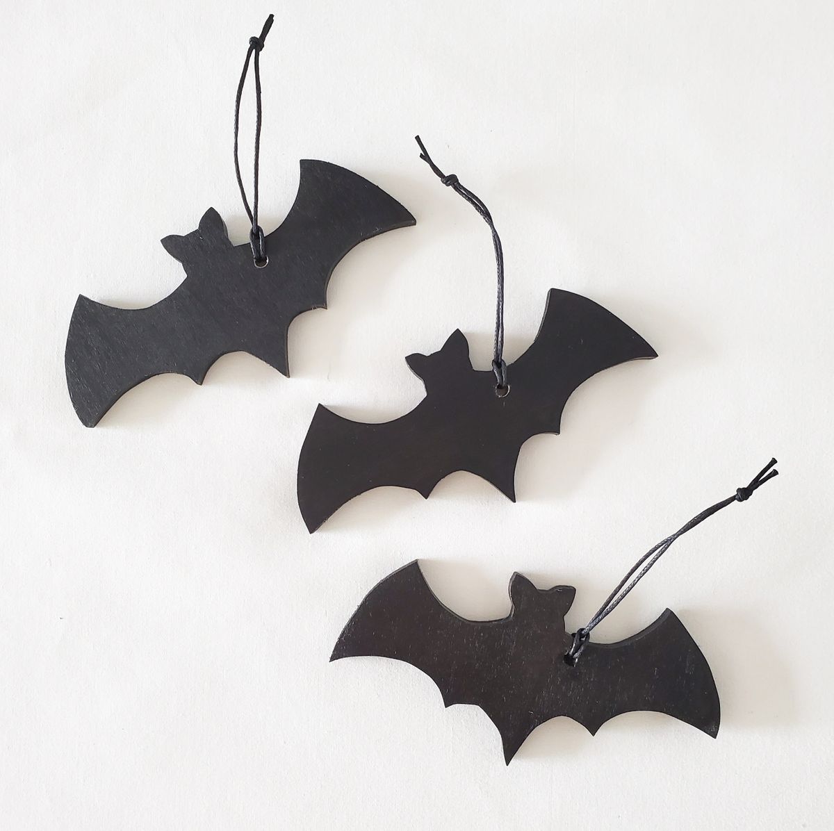 Wooden Bat Ornaments, Set of Three (3) - Made in USA