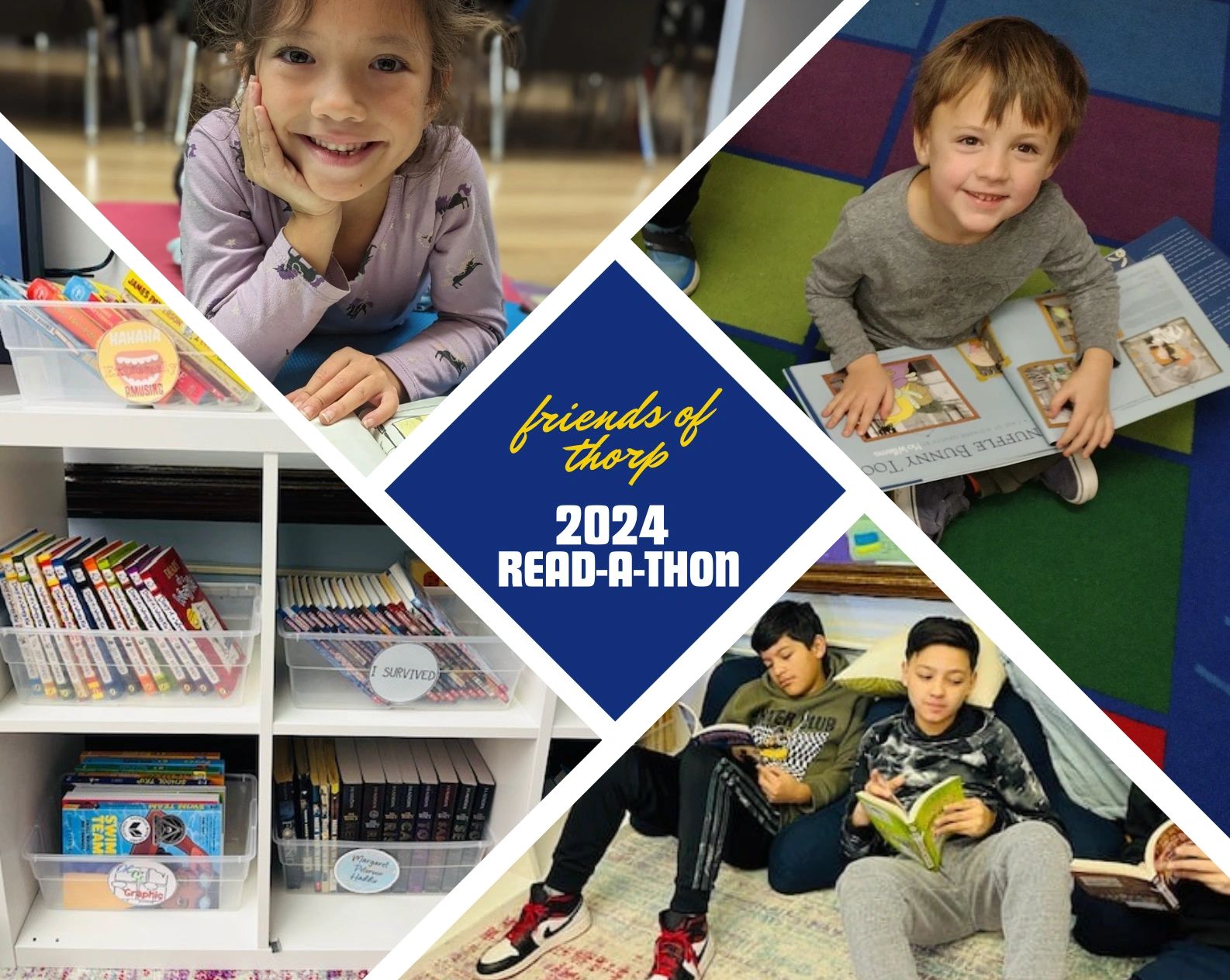 Last year we raised over $50,000 for classroom reading centers and books