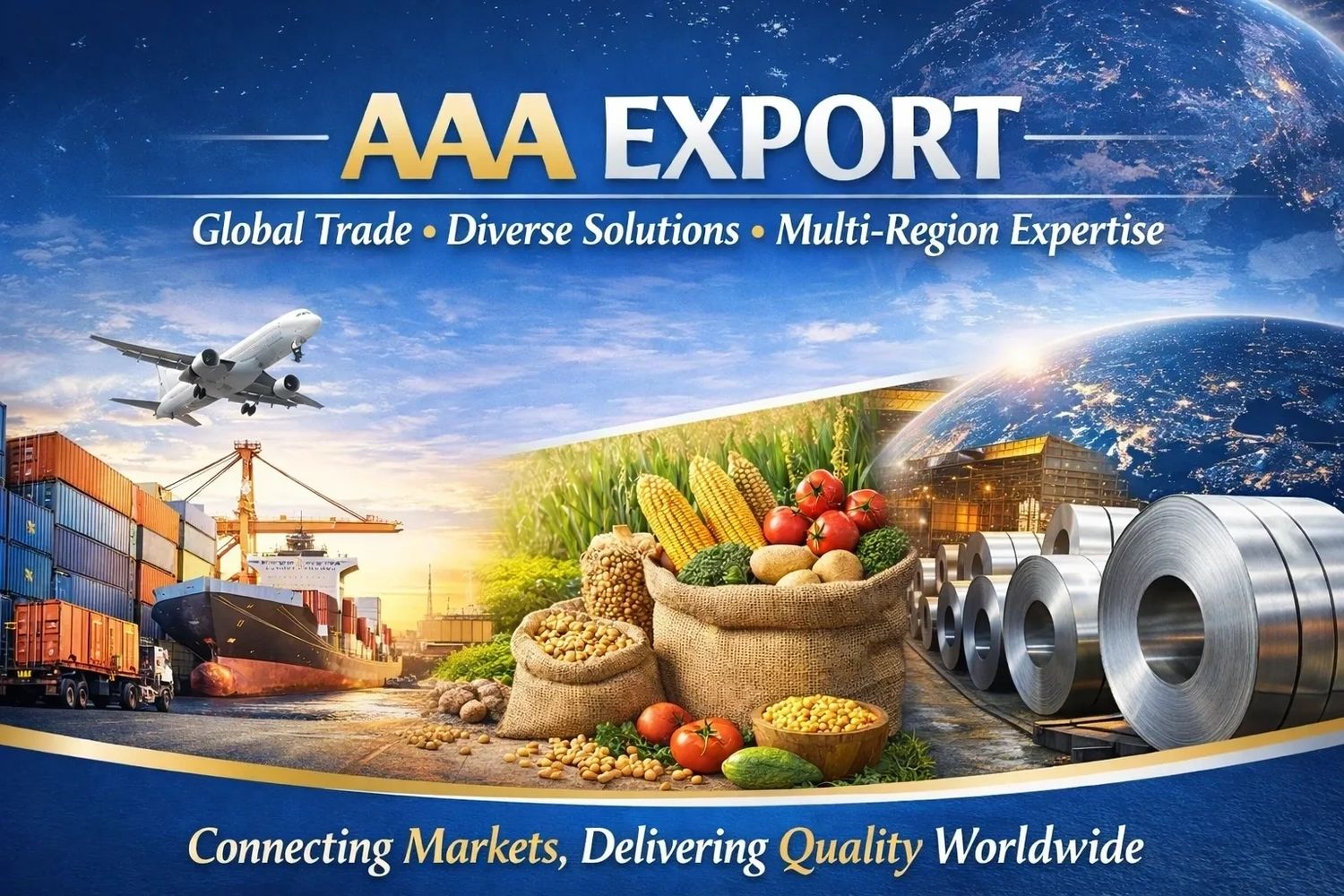 AAA Export specializes in global trade and diverse solutions with multi-region expertise.