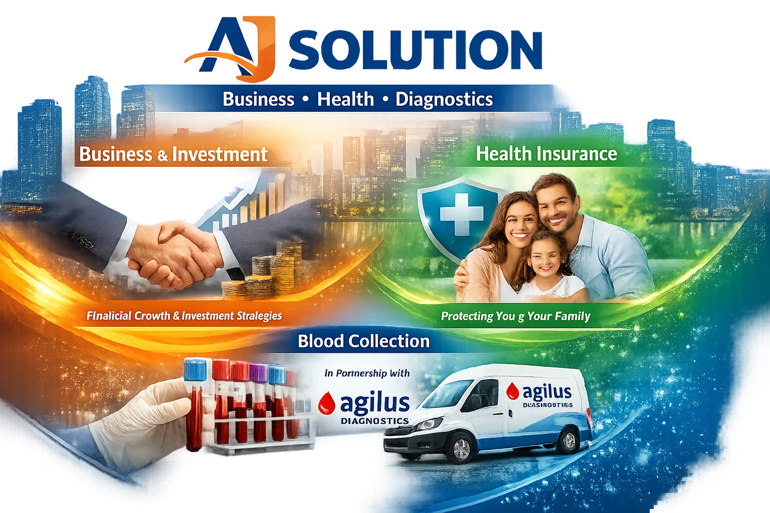 🌐 AJ Solution – Integrated Business & Health Services
AJ Solution is a forward-looking enterprise c