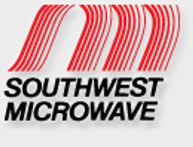 Southwest Microwave logo with red curved lines and black text.
