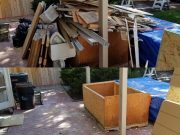 before and after commercial junk removal