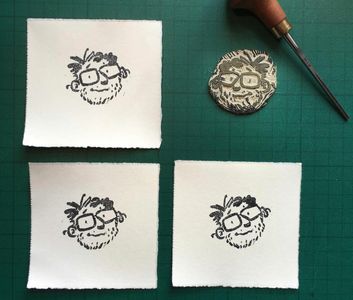 4 drawings of the business logo.