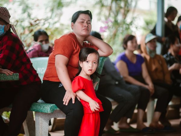 Group of hospital patients taken at Lâm Đồng  II Hospital. [Vietnam]
